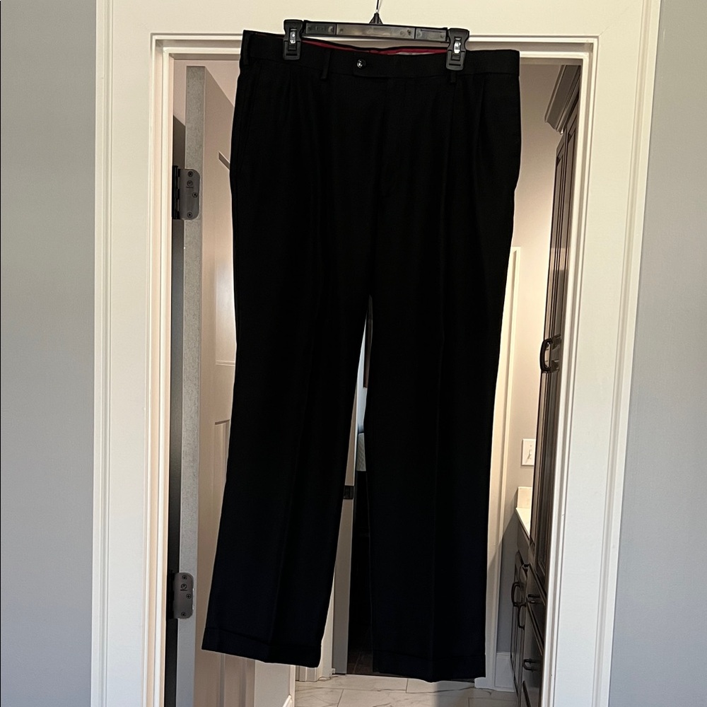 Louis Raphael Rosso Classic Black Dress Pants